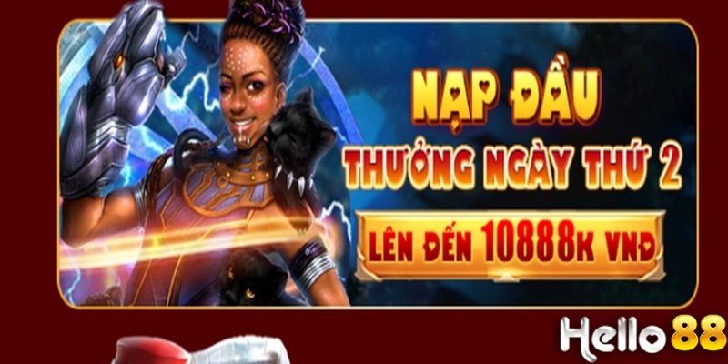 Khuyến mãi Hello88 tặng 50% giá trị nạp ở lần thứ hai lên đến 10888K